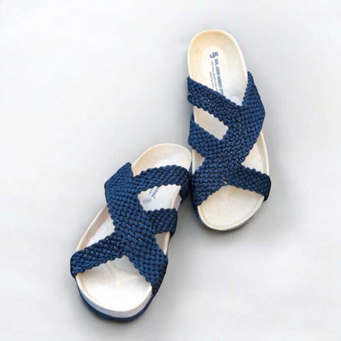 Macrame Blue Unisex Slipper