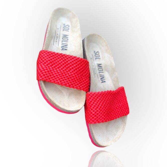 Macrame Red Slipper